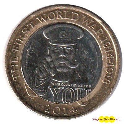 2014 £2 Coin - Outbreak (100th Anniversary of WWI) - Click Image to Close